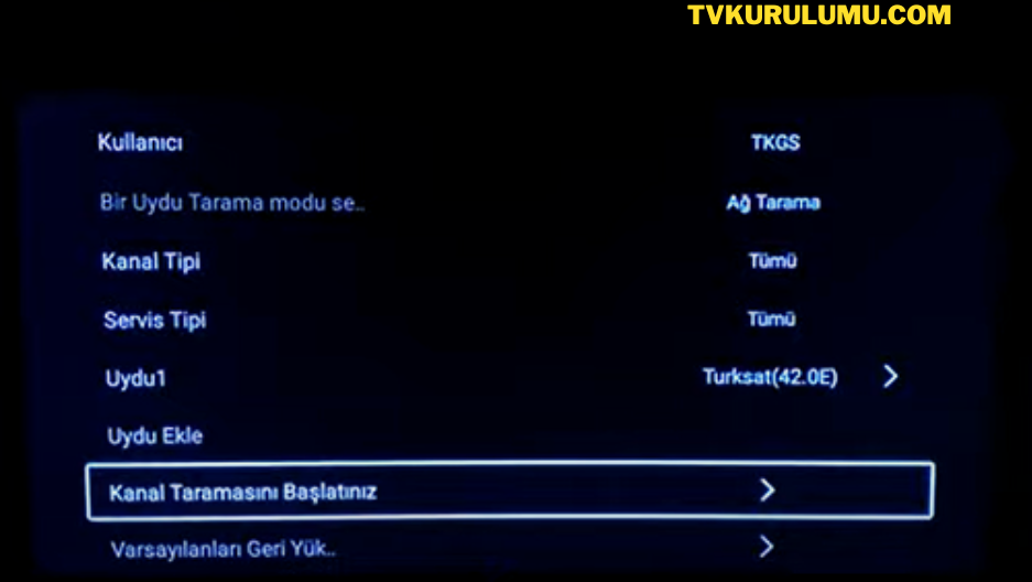 tkgs kanal tarama tkgs kanal tarama